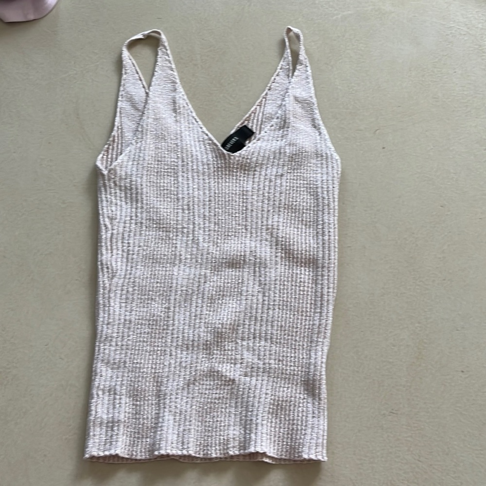 From Forever 21 and a shimmery pink. A size medium.
